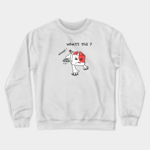 what's this? - aknyangi, cat miaw lovers Crewneck Sweatshirt by aknyangi